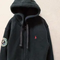 00s Poloポロ　ラルフローレン ジップアップパーカー 肉厚　裏ボア