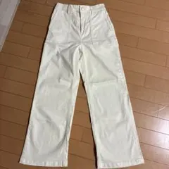 アイボリー　ベイカーデニムパンツのサムネイル