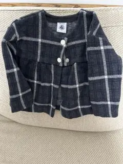 プチバトー　ベビーアウター　チェック　12M/74cm