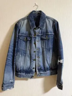 SAINT LAURENT PARIS デニムジャケット ダメージ加工 Mのサムネイル