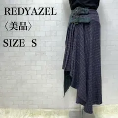 レディアゼル　美品　チェックブロッキングアシメヘムスカート　アシンメトリー