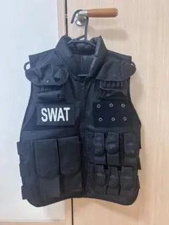 SWAT コスプレ用タクティカルベスト ブラック
