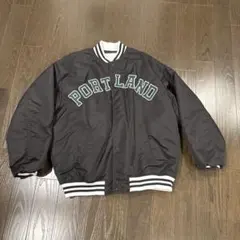 PORTLAND スタジャン 黒 カジュアル ストリート 韓国風