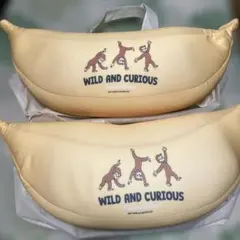 【最終値下げ】おさるのジョージ　バナナ型クッション　2個セット　新品　未使用