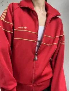 VINTAGE 80s adidas　西独　トラックジャケット　金ストライプ