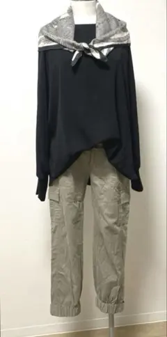 w.d.c モスグリーン カーゴパンツ②股下60cm