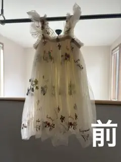 花柄刺繍チュールドレス