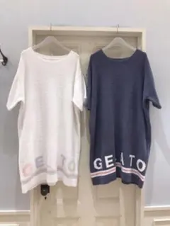 GELATO ネイビー 半袖ニット　最終値下げ　ジェラピケ　ジェラートピケのサムネイル
