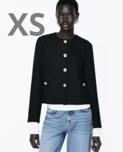 ZARA テクスチャーショートジャケット　XS