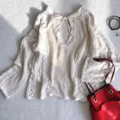 ローリーズファーム◇メッシュニット すかし編み 森ガール フェアリーコア F