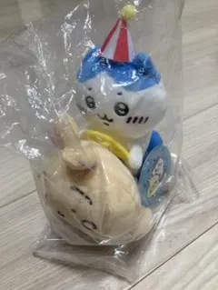 ちいかわ　ぴーぽぽぬいぐるみ　ハチワレ