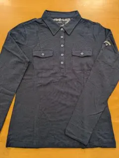 【未使用】Callaway 長袖ポロシャツ ネイビードット　Мサイズ