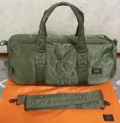 PORTER タンカー ボストンバッグ 2way 希少色セージグリーン L