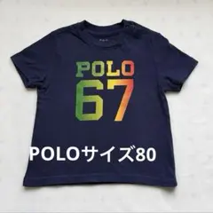 POLO ポロラルフローレン Tシャツ12M(80) ネイビー