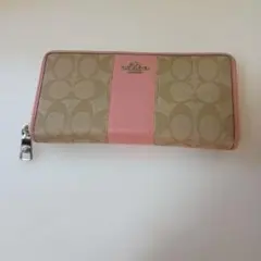 美品】COACH 長財布 ラウンドファスナー F53780 シグネチャー - メルカリ