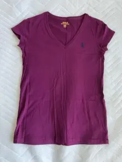 POLO RALPH LAUREN Vネック Tシャツ パープル XSのサムネイル