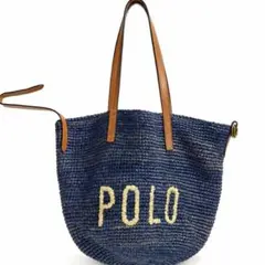 POLO ポロラルフローレン ラフィア製　かごバッグ トートバッグ　ストローのサムネイル