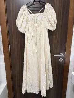 Moussy パフスリーブ ロングワンピース マウジー