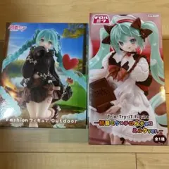 初音ミクフィギュア Outdoor チロルチョコ ミルクver ２個セット