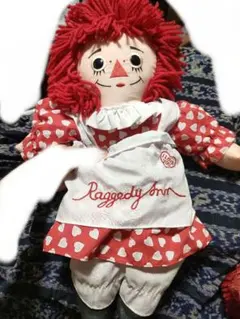 ラガディ・アン＆アンディ　トーキングドール　ハート柄　アプローズ社 アンティーク