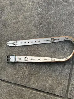 スタッズベルト　ホワイト　古着