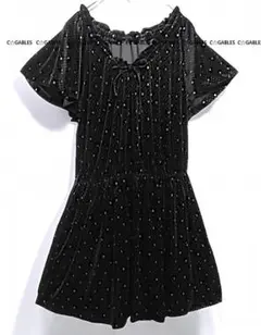 ヒステリックグラマー　スカル柄　総柄　ベロア　ワンピース