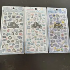 【3点】あおいろ・みずいろ　ジュエルプチドロップシール　ふわふわうみのなかまたち