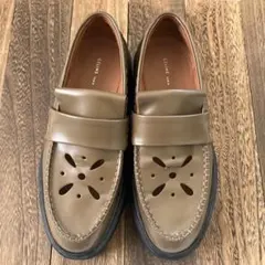 CELINE セリーヌ レザー ローファー シューズ ブラウン キャメル（39）のサムネイル