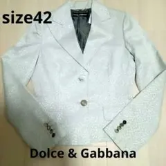 Dolce & Gabbana シルバージャケット　ドルガバ　ジャケット42短め