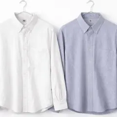 【早い者勝ち】GAP シャツ L 2枚セット 白×ストライプ 長袖 まとめ売り