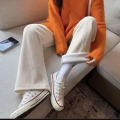 裏ボア カジュアルパンツ