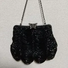 蝶とビーズのパーティバッグ