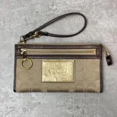 COACH POPPY ポピー シグネチャー リストレット 長財布 Y2K