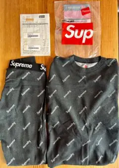 supreme HANES Thermal Crew Pant セット