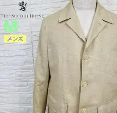 【美品】ザ・スコッチハウス サマージャケット リネン混 M ベージュ 三陽商会のサムネイル