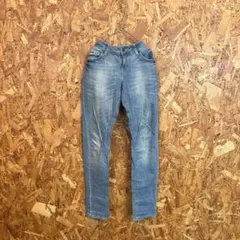 ZARA BASIC デニムパンツ ジーンズ ストレッチ サックス レディース