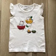 〈familiar 〉120㎝ リアちゃんフリル袖 Tシャツ