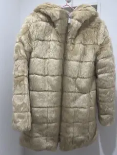 値下げ中　美品　MURUA ベージュ フェイクファー ロングコート