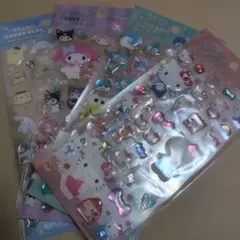 正規品　サンリオクリアキャンディシール ４枚　(ラスト1セット)