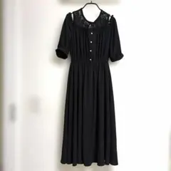 COLZAコルザ レース　オフショルダーワンピース　黒 Mサイズ
