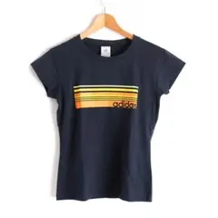 adidas（アディダス）のレディーススポーツウェア Lサイズ　黒×オレンジ