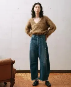 GALLARDAGALANTE NAVY シャギープルオーバーニット