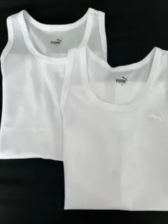 【新品】PUMA ホワイト ノースリーブタンクトップ シャツ170 2枚セット