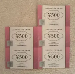 JR九州グループ株主優待券5枚セット(計2500円分)