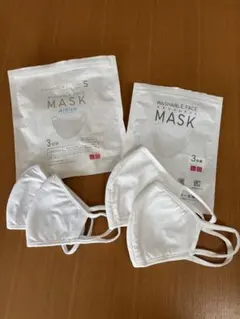 【未使用・開封済】ユニクロ エアリズムマスク S×2 M×2 ホワイト 計4枚