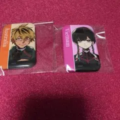 列強戦線　スクエア缶バッジ　ルカ　ルオンセット