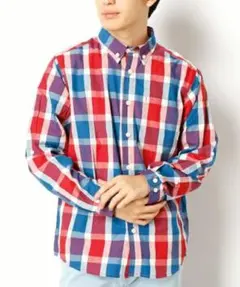 極美品(未使用品)★コロンビア★長袖　ブロックチェックシャツ　オムニウィック★Ｍ