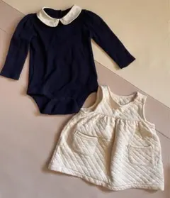 12月15日まで値下げ中❗️ GAP 3-6ヶ月　長袖ロンパース・ワンピースセット