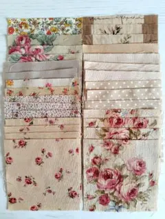 カットクロス＊24ハギレ　　 10×10cm 30枚セット ベージュ系