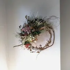 ドライフラワーリース インテリア